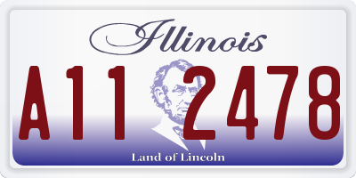 IL license plate A112478