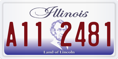 IL license plate A112481