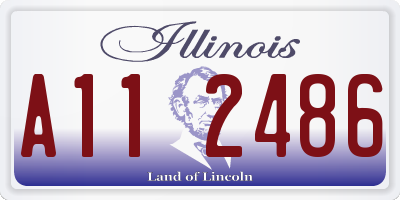 IL license plate A112486