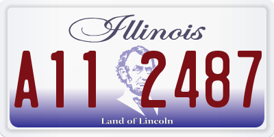 IL license plate A112487