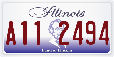 IL license plate A112494