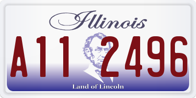 IL license plate A112496
