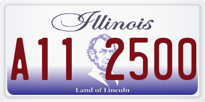 IL license plate A112500