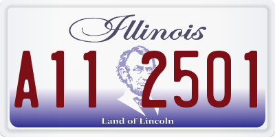 IL license plate A112501