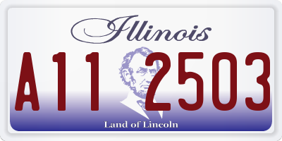 IL license plate A112503