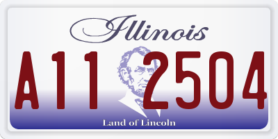 IL license plate A112504
