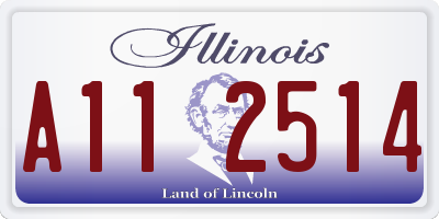 IL license plate A112514