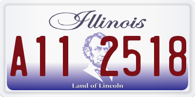 IL license plate A112518