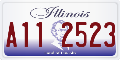 IL license plate A112523