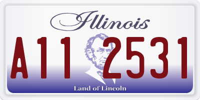 IL license plate A112531