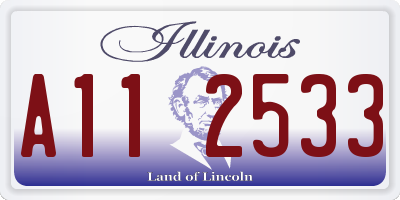 IL license plate A112533