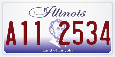 IL license plate A112534