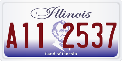 IL license plate A112537