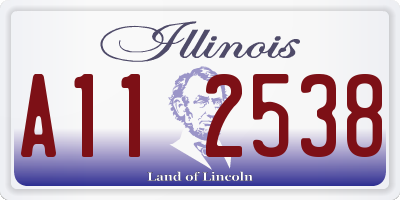 IL license plate A112538