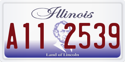 IL license plate A112539