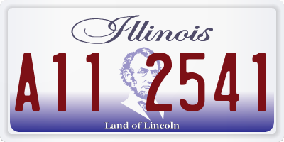 IL license plate A112541