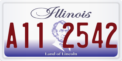 IL license plate A112542