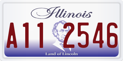IL license plate A112546