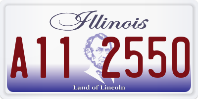 IL license plate A112550