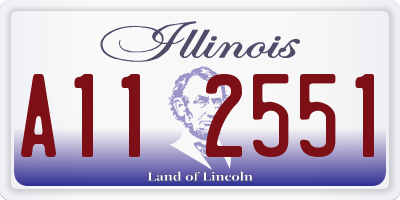 IL license plate A112551