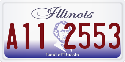 IL license plate A112553