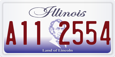 IL license plate A112554