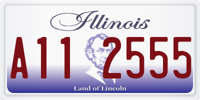 IL license plate A112555