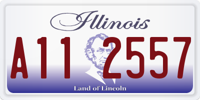 IL license plate A112557