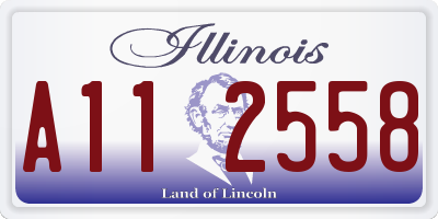IL license plate A112558