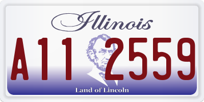 IL license plate A112559