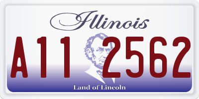 IL license plate A112562