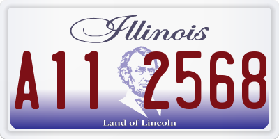 IL license plate A112568
