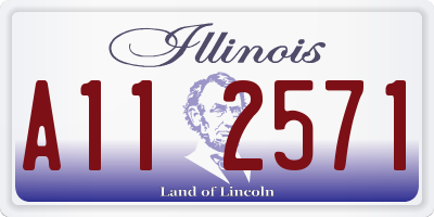 IL license plate A112571