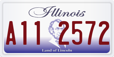 IL license plate A112572