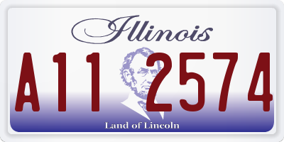 IL license plate A112574