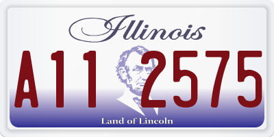 IL license plate A112575