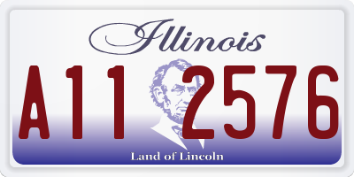 IL license plate A112576