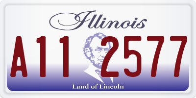 IL license plate A112577