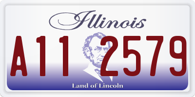IL license plate A112579