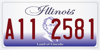 IL license plate A112581