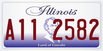 IL license plate A112582