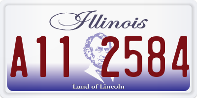 IL license plate A112584