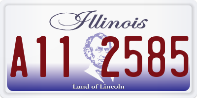 IL license plate A112585