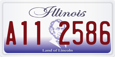 IL license plate A112586
