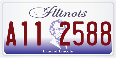 IL license plate A112588