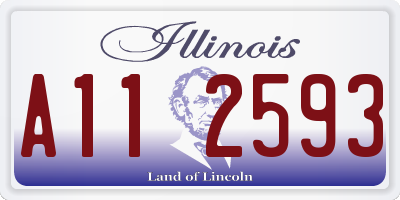 IL license plate A112593