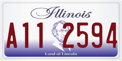 IL license plate A112594