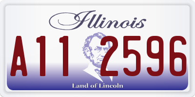 IL license plate A112596