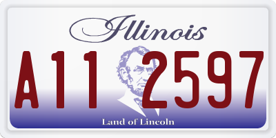 IL license plate A112597