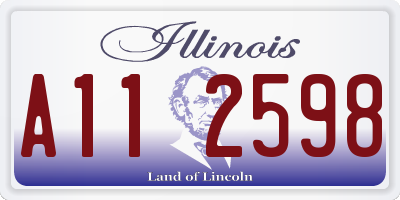 IL license plate A112598
